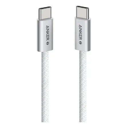 Cabo Usb-c Para Tipo C Anker 240w Carregamento Rápido 1m, Pd3.1 Trançado Resistente Sujeira, Para iPhone, Macbook,iPad, Samsung Galaxy, Motorola, Xiaom, Dell, Lenovo, Hp, Asus, Notebook Cor Cinza