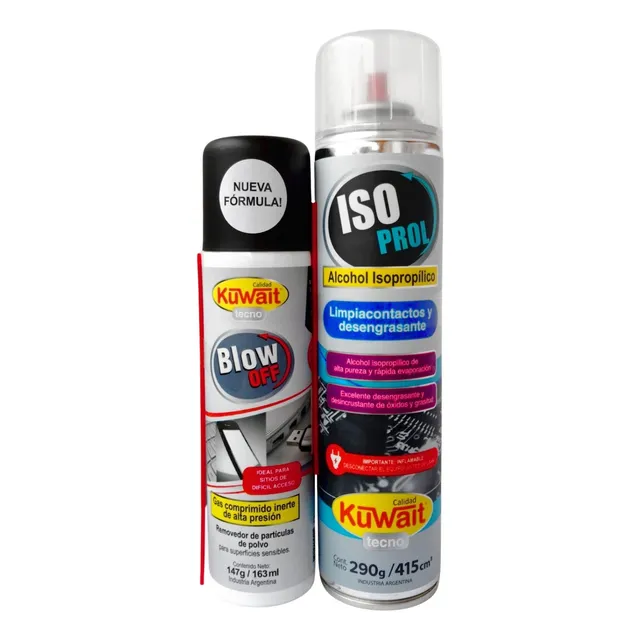 Alcohol Isopropílico + Aire Comprimido Kuwait Kit Limpieza