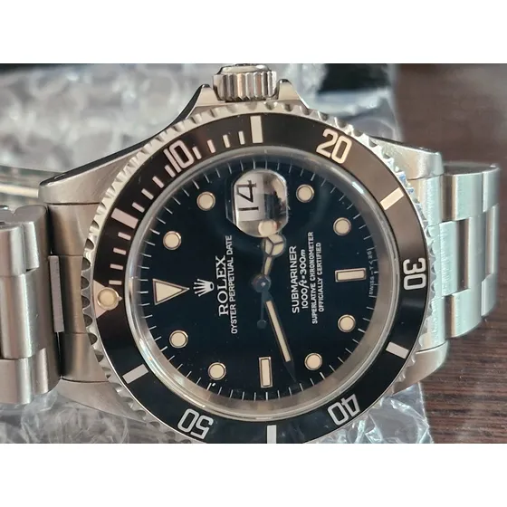 Relógio Rolex Submariner 16610. Aço Inox Aço Inox Preto