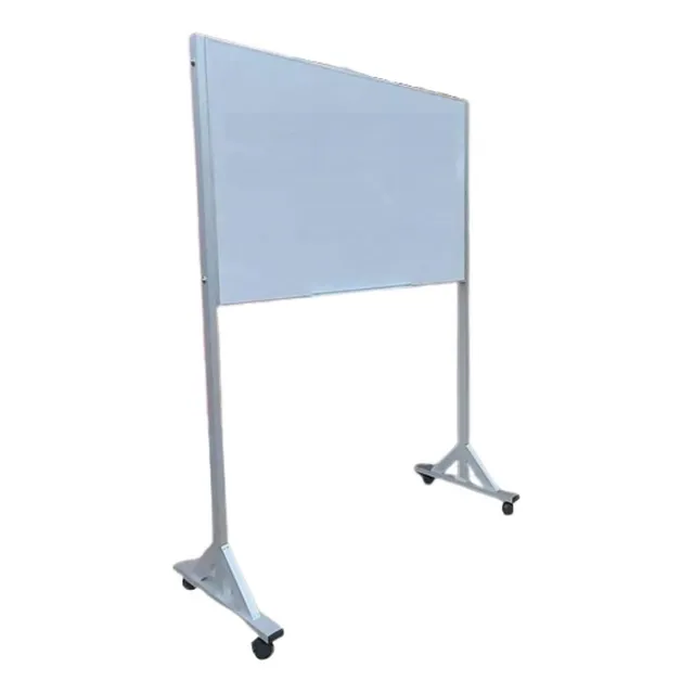 Pizarra Acrílica Blanca Parantes Aluminio Y Ruedas 120x160cm