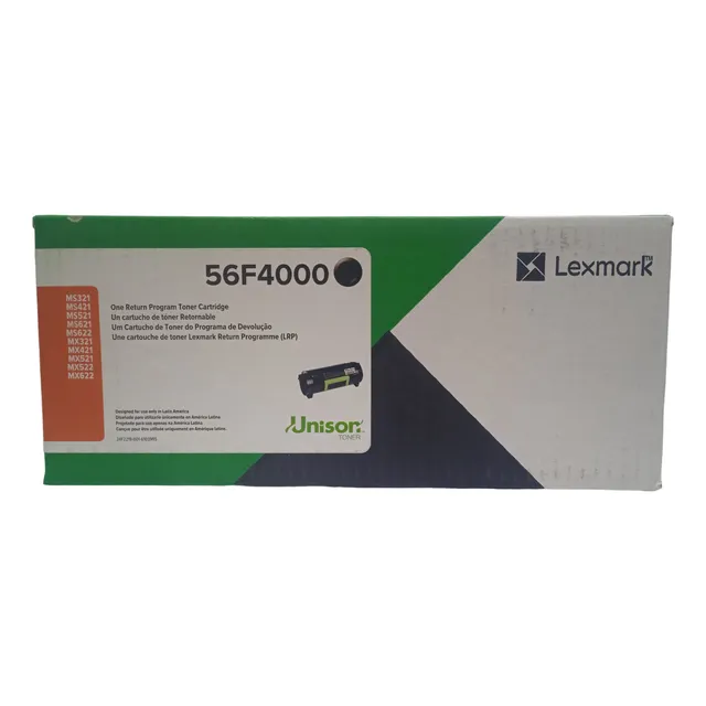 Tóner Lexmark 56f4000  Ms321, Ms521, Ms622. Mx522 Original 