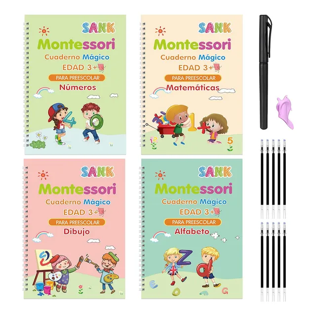 Libro Ejercicio Español,libro Caligrafía Reutilizable Niño