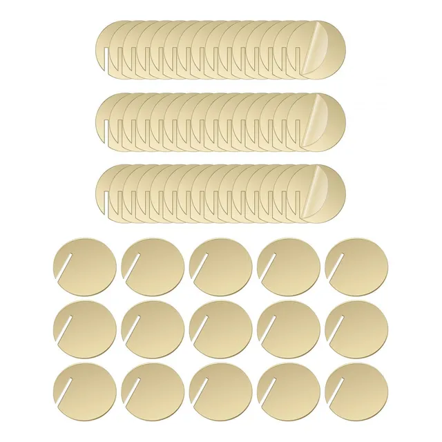 60 Peças Diy Etiquetas Ouro Com Fundo Azul Com Fundo Azul