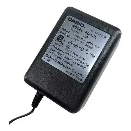 Adaptador Casio Para Teclado Ac 120 V Dc 7.5 V 400ma Ad-1ul