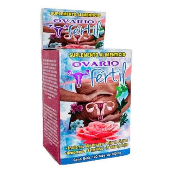Ovario Fertil 100 Tab C/u 2 Piezas Esterilidad Hemorragia Sabor Insaboro