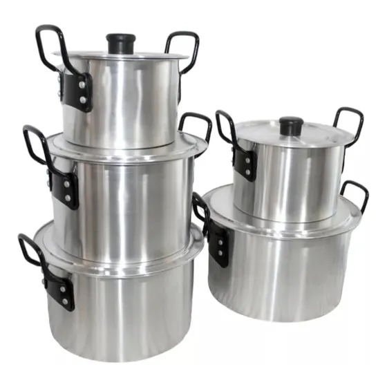 Kit Juego De Ollas De Aluminio X 5 Unidades 