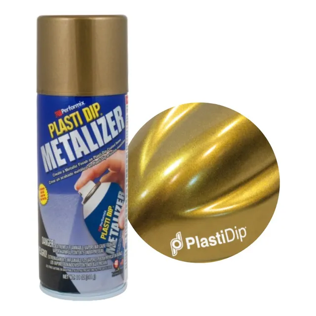 Pintura Removible Plastidip Aerosol Metalizer Oro Metalizado
