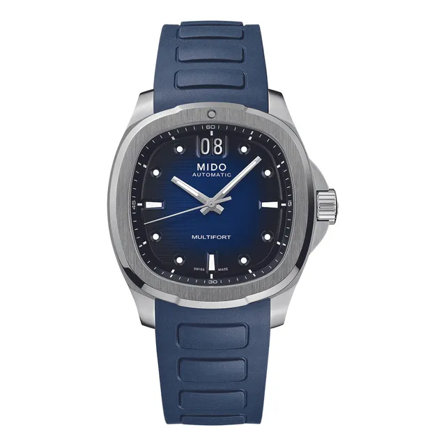 Reloj Hombre Mido M049.526.17.041.00 Multifort Correa Azul Bisel Plateado Fondo Azul