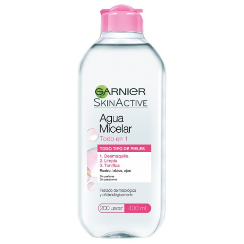 Agua micelar Garnier Skin Active Todo en 1 para piel sensible 400 ml