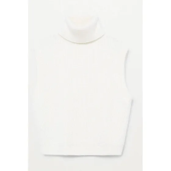 Chaleco Sin Mangas Cuello Alto Chalet Mujer Mango