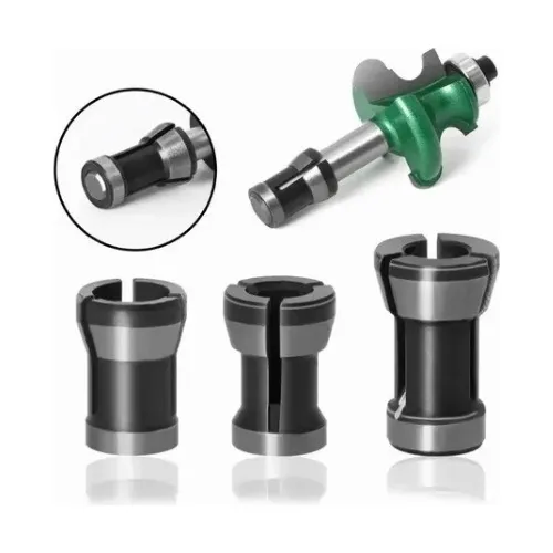 3 Collet 8mm, 6mm Y 1/4 Para Fresadora Makita / Dewalt