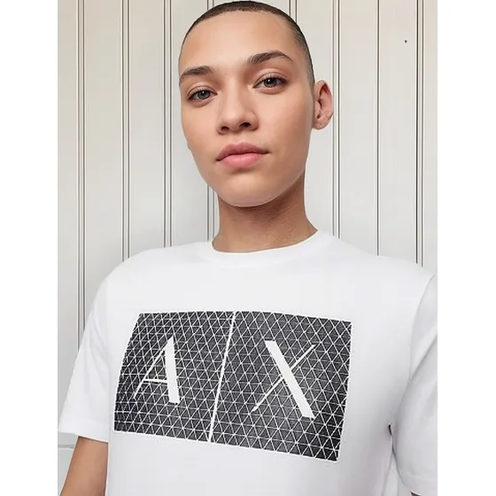 A|x Armani Exchange Polera Con Logo De Cuello Redondo Para