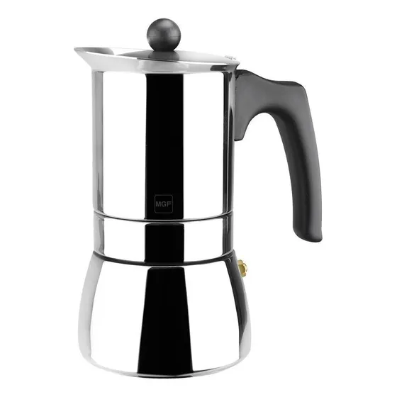 Cafetera portátil Magefesa Genova 6 Tazas automática acero inoxidable italiana