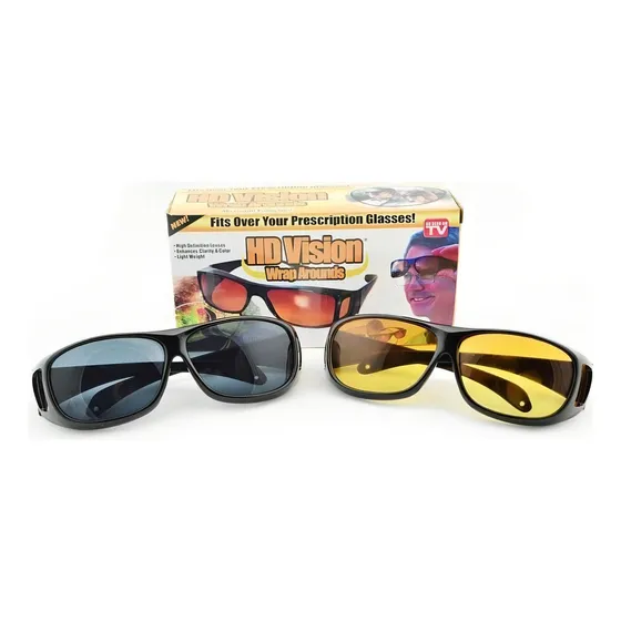 Lentes de Visión Nocturna Rectangulares Día y Noche Ámbar y Negro con Protección UV