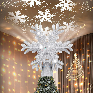 Estrella Punta Arbol Navideño Copo Nieve Proyector Luces Led Estrella Punta Arbol Navideño Copo Nieve Proyector Luces Led