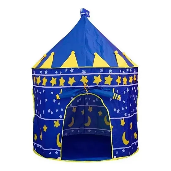 Carpa Castillo Plegable Azul O Rosada + 100 Pelotas