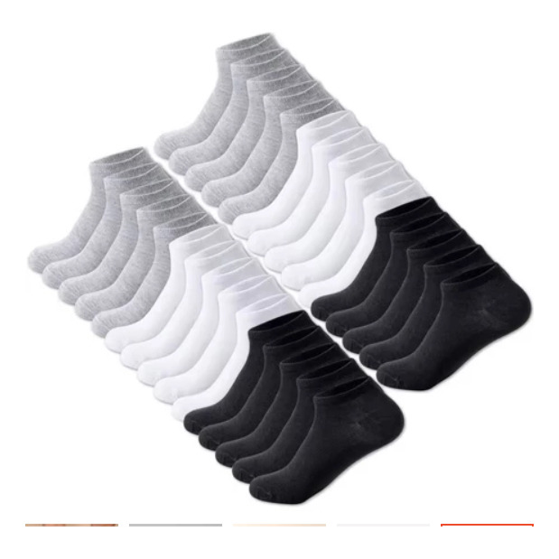 Kit 18 Pares De Meias Soquete Cano Curto Masculina Feminina Kit 18 Pares De Meias Soquete Cano Curto Masculina Feminina