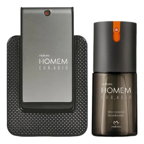 Set Regalo Perfume Homem Coragio + Spray Corporal Natura