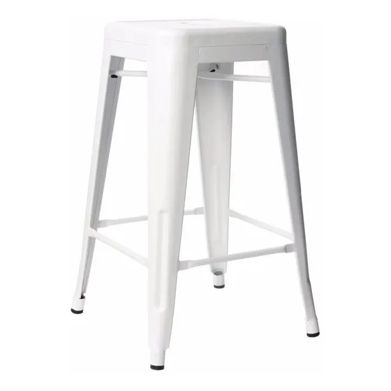 Banqueta Tolix Alta 76cm - Cor Branca