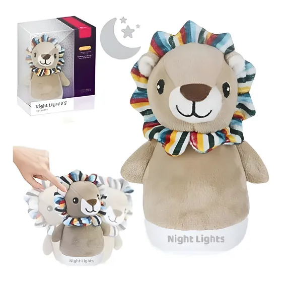 Peluche Bebe Niño Niña De Animales Con Luces Para Abrazar