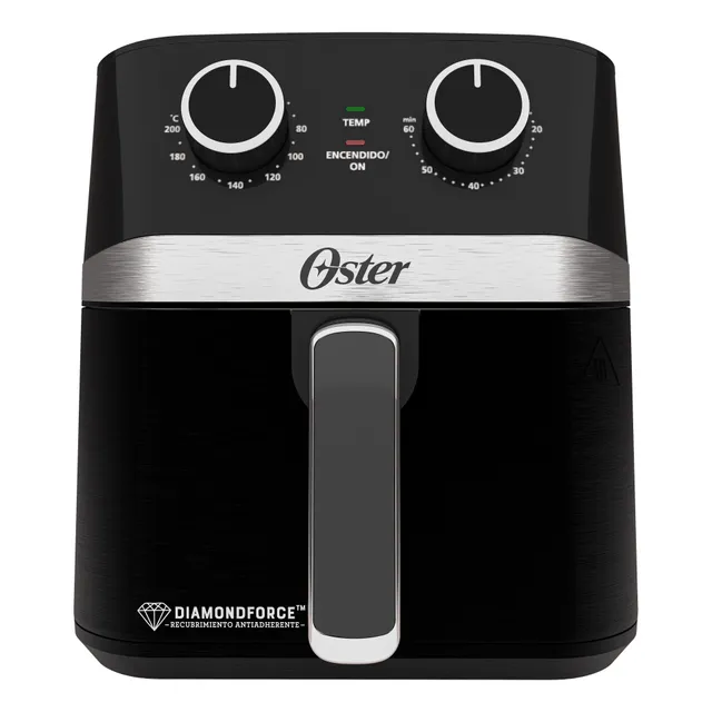 Freidora De Aire Manual Oster® Diamondforce, 4l Ckstaf401mdf Color Negro 110V