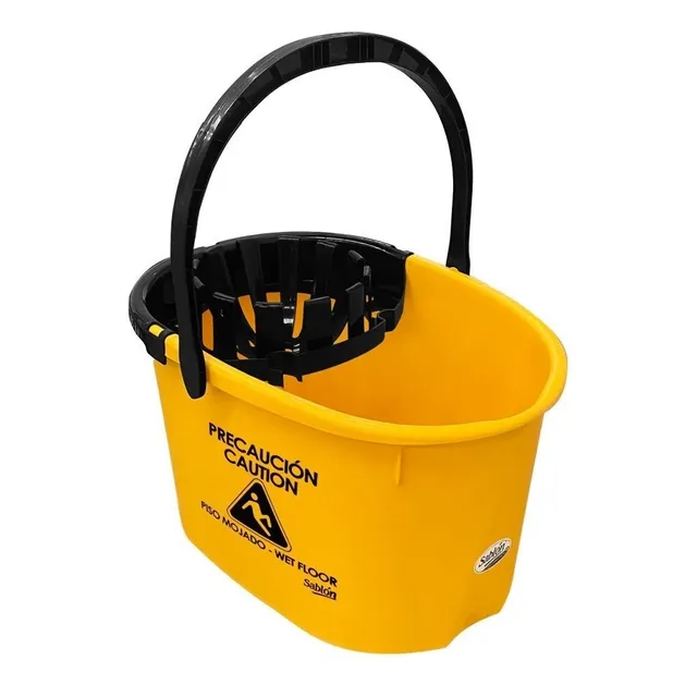 Cubeta Con Exprimidor 17l Amarilla Color Amarillo