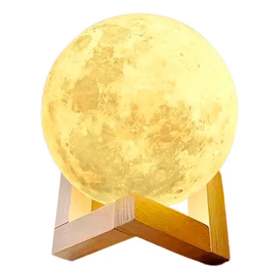Abajur Luminária Modelo Lua - Quarto De Criança Luz Indireta