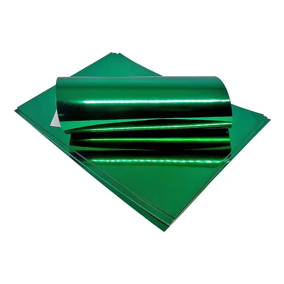 Papel Laminado A4 250g Verde Lamicote Masterprint 10 Fls