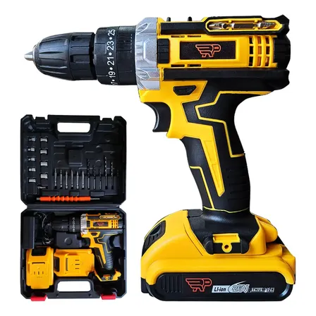 Parafusadeira Sunto DW21 Furadeira Impacto 2 Baterias Rapidão Net Maleta Kit Cor Amarelo e Preto Frequência 50/60hz
