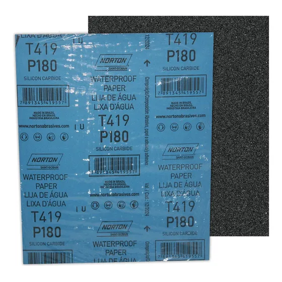 Lija De Agua T419 Norton 230mm X 280mm, P180