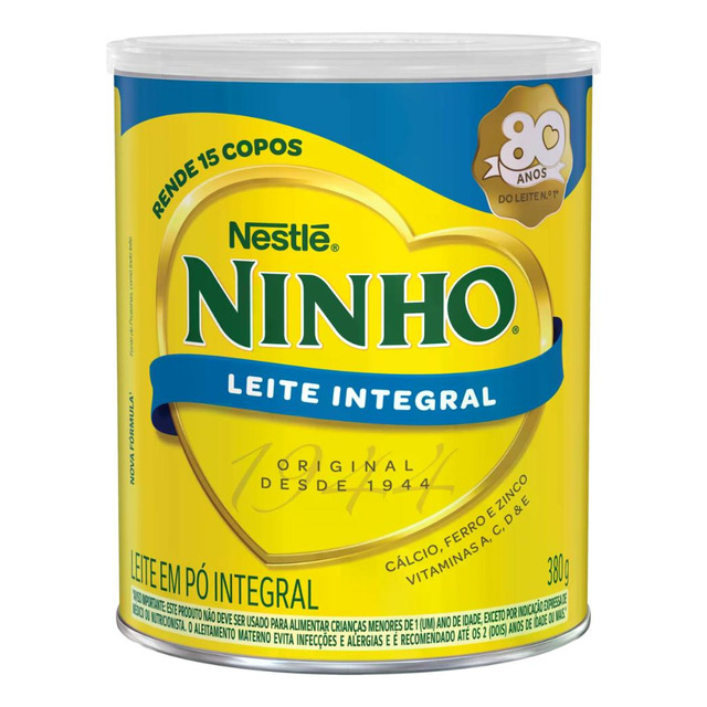 Leite Em Pó Integral Nestlé Ninho Forti+ Lata 380g Leite Em Pó Integral Nestlé Ninho Forti+ Lata 380g