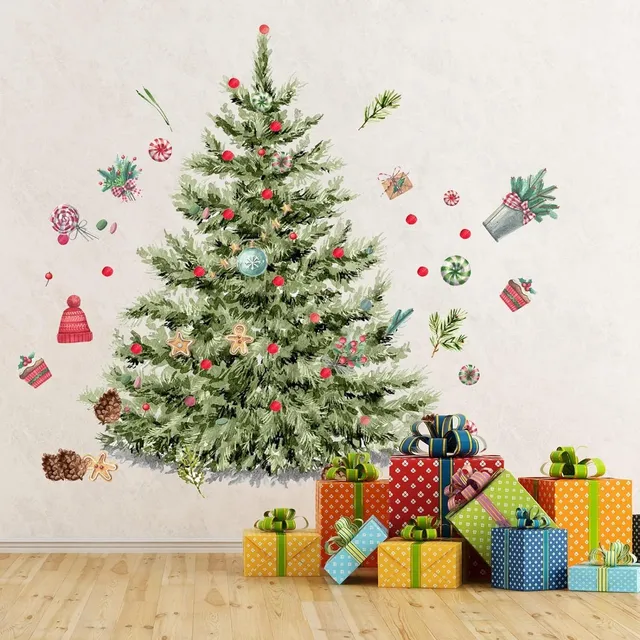 Calcomanías De Pared Grandes Árbol De Navidad Decoracion