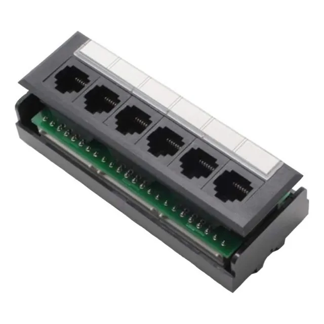 Panel De Conexión Ethernet Cat5e 6 Puertos Sin Blindaje Con 