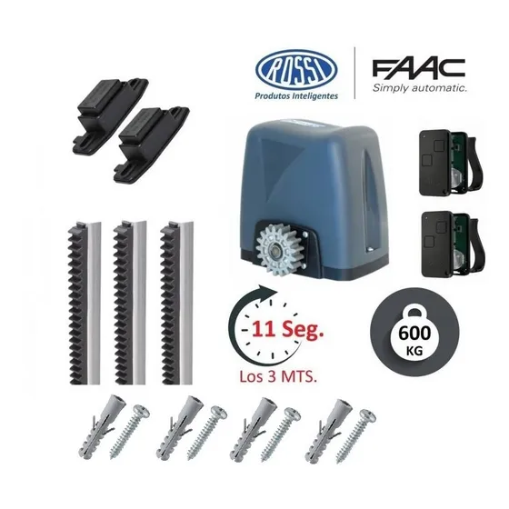 Kit Motor Portones Automáticos Rossi Dznano Turbo 600k 