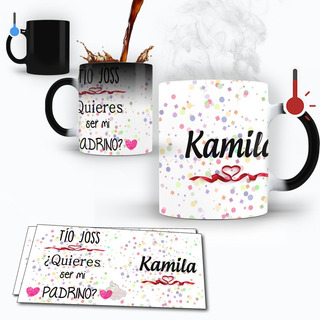 Taza Magica Quieres Ser Mi Padrino Con Nombre Mod. 2 Taza Magica Quieres Ser Mi Padrino Con Nombre Mod. 2