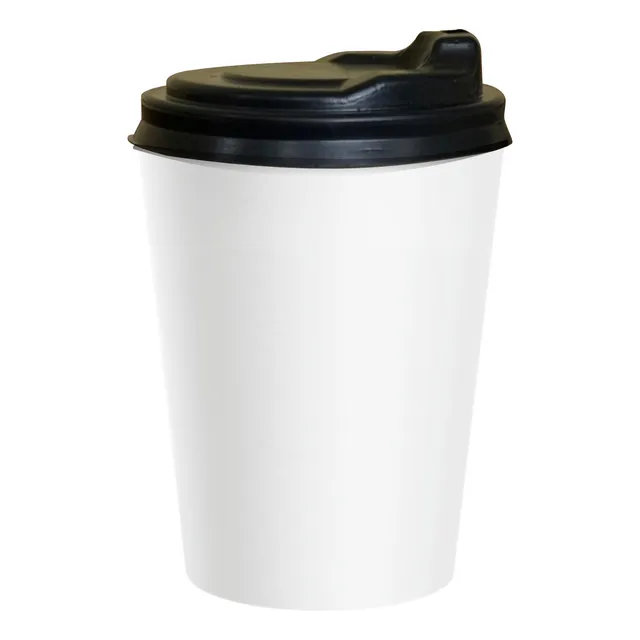 Copo Papel 300 Ml Descartável Ecológico C/tampa Bico - C/50