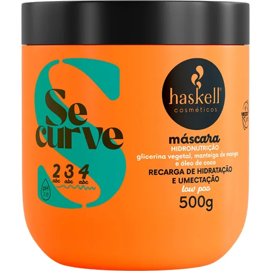 Máscara Haskell Hidronutrição Low Poo Se Curve 500g