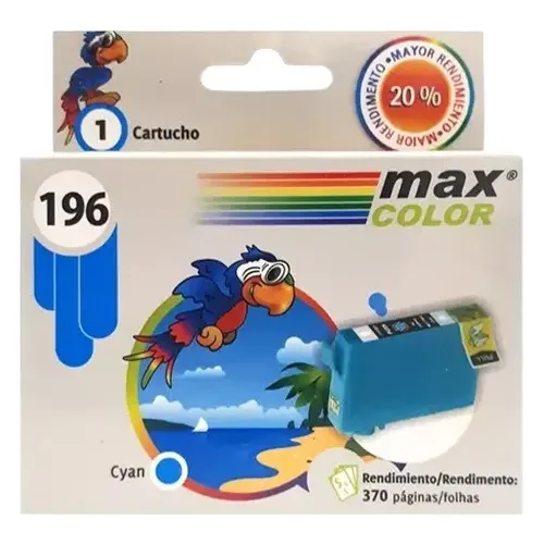 Cartucho Maxcolor Cyan Compatible Epson Xp-201 T196220 Febo