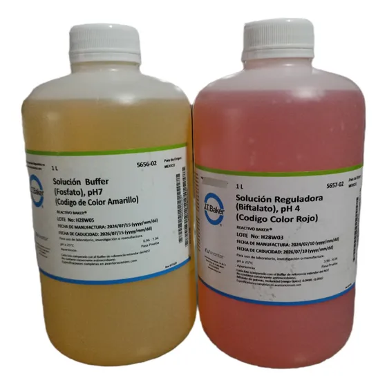 Kits Buffer Referencia Certificado Ph 4 Y 7 1 Litro Cada Uno