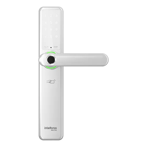 Fechadura Digital De Embutir Com Maçaneta Intelbras Mfr 7000 Cor Prata