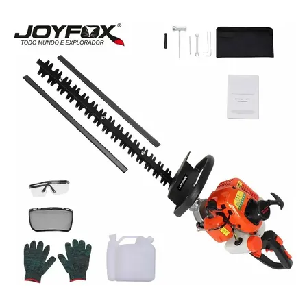 Aparador de Cerca Viva Gasolina Cortador de jardim profissional com motor a gasolina Joyfox 31,7 cc 750 w laranja