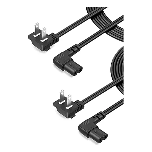 Cable De Alimentación Cablecreation Angled Iec320 C7 A Nema