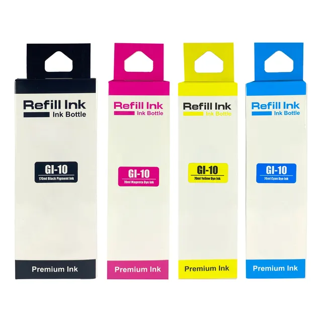 Pack De Tintas Para Canon Gi10 Gi-10 G6010  G5010 G7010