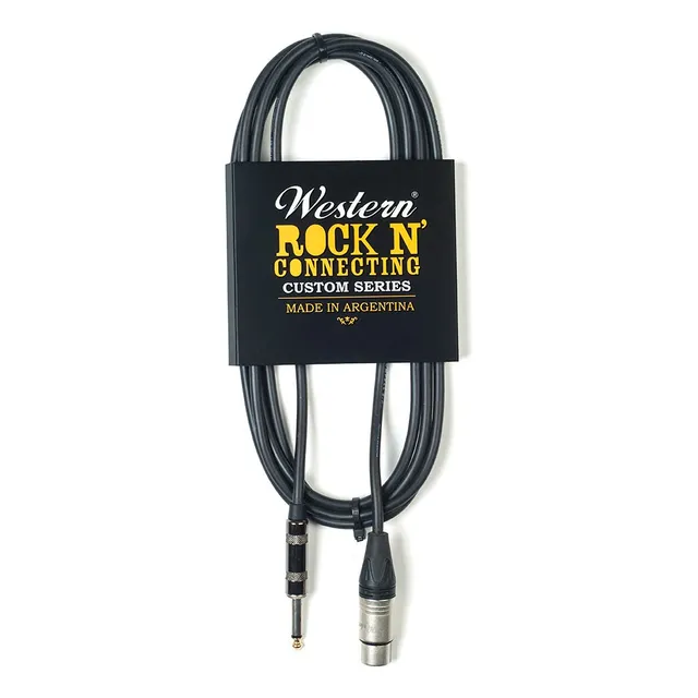 Cable Western Xlr Hembra-plug Mono Recto 3 Mts Niquelado