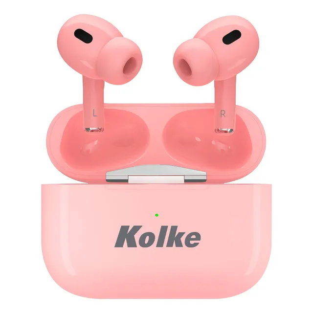 Audífonos Tws Kolke Inalámbricos Bluetooth Estuche Cargador Color Rosa