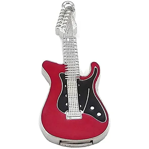 Metal Guitarra Usb Unidad Flash Rojo