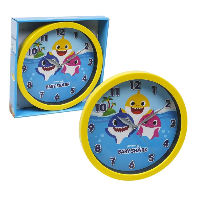 Accutime Watch Corp Baby Shark Frame Reloj Pared Bonito Para