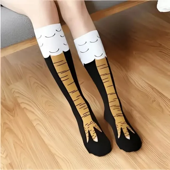 Medias Calcetines Medianas Patas De Pollo Gallina