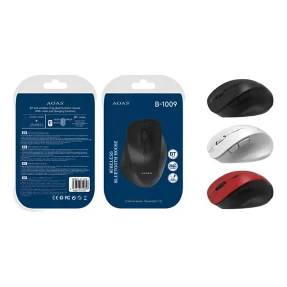 Mouse Inalambrico Optico Aoas B-1009 Bt 5.0 2.4ghz