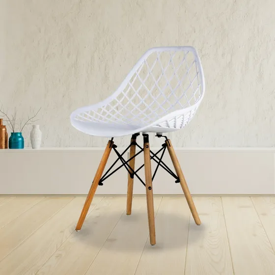 Set 4 Sillas Eames Mundo In Vento Comedor Color De La Estructura De La Silla Blanco